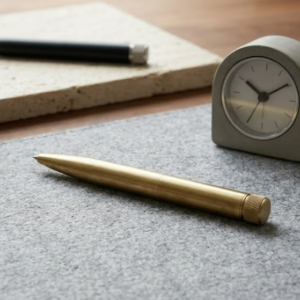 stylo anti anxiété mécanisme rotatif titane brossé