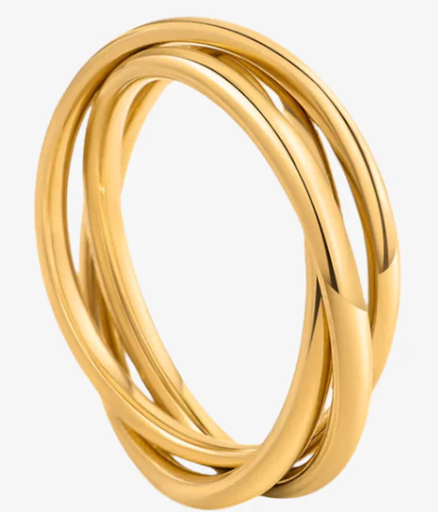 bague d'anxiété acier inoxydable 3 anneaux bague d'anxiété acier inoxydable 3 anneaux