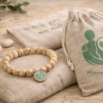 bracelet d'ancrage en perles de bois naturel